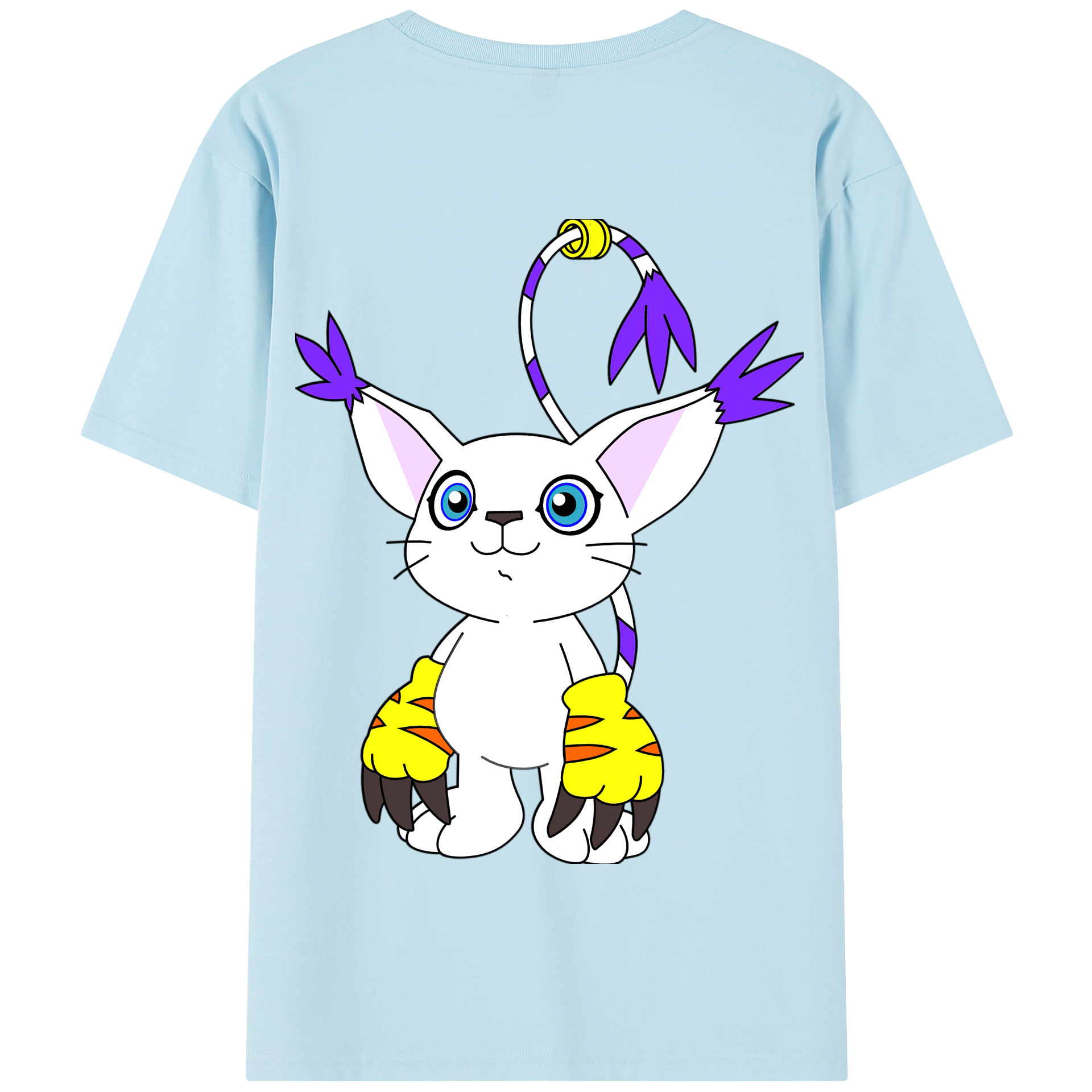 （画像用） Digimon デジタルモンスター/デジモン 綿100％半袖Tシャツ（背面プリント）
